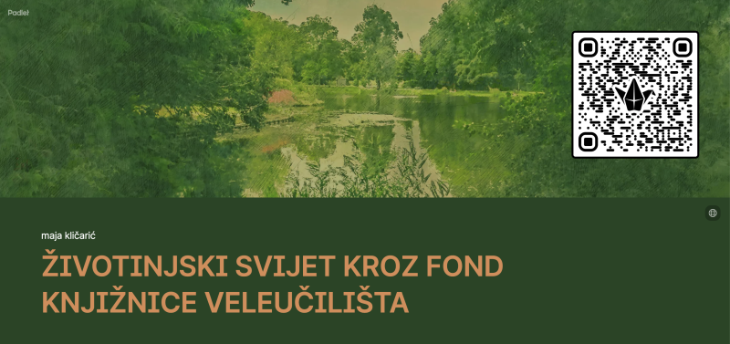 Životinjski svijet kroz fond Knjižnice Veleučilišta