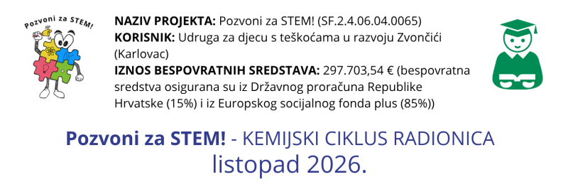 Pozvoni za STEM! - kemijski ciklus radionica, listopad 2026.