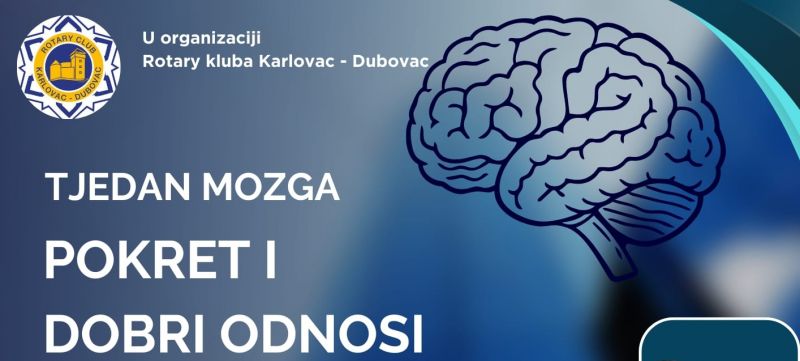 Poziv na događaj "Pokret i dobri odnosi" u organizaciji Rotary kluba Karlovac - Dubovac